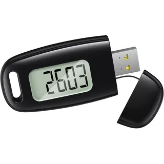 Minicloss Schrittzähler 3D-Schrittzähler, USB-aufladbarer Schrittzähler, großes Display, präziser Schritt-Tracker