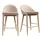 miliboo Skandinavische Barhocker Stoff beige 2er-Pack