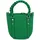 HARPA Schultertasche "HAYA", Damen, Gr. B/H/T: 19cm x 20cm x 19cm, grün, Lederimitat, unifarben, Taschen Schultertasche, in abgerundeter Form mit geflochtenem Henkel