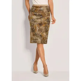 Madeleine Eleganter Rock mit Paisley-Design Beige 34