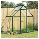furnicato Gewächshaus Aluminium Grün Transparent 1,93 m2