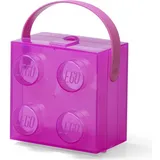 Room Copenhagen LEGO Box mit Griff , Aufbewahrungsbox - violett/transparent