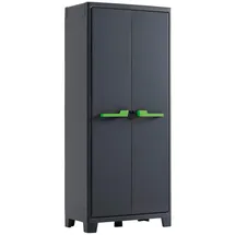 KETER Kunststoffschrank Moby grau Kunststoff, B/H/T: ca. 80x182x44 cm, - Anthrazit, Grau, Gruen
