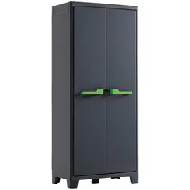 KETER Kunststoffschrank Moby grau Kunststoff, B/H/T: ca. 80x182x44 cm, - Anthrazit, Grau, Gruen
