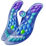 Akusoli | Komfort Einlegesohlen Herren Damen Fußgewölbestütze, Schuheinlagen für Arbeitsschuhe zur Linderung von Plantarfasziitis, Plattfuß und Verteilt Fußdruck EU36-42(27cm)