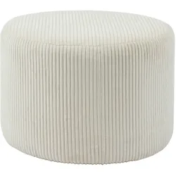 SalesFever Sitzhocker | rund | Bezug Cordstoff |  Ø55 cm | Beige