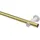 Interdeco GARDINENSTANGE Platon Santo 240 cm (geteilt in 2 x 120 cm), 1-läufig (ohne Ringe), 20 mm Ø Messing-Optik