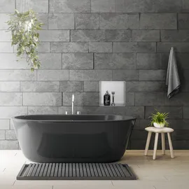 luxebath Duschnische Silber aus Edelstahl 30x30x10 cm Badezimmer, Baden & Duschen, Duschablagen
