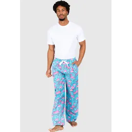 Lousy Livin Pant Greater Flamingos Pyjama-Hose Blau/Pink M