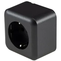 ChiliTec Schuko-Steckdose Aufputz Grau 1 St.