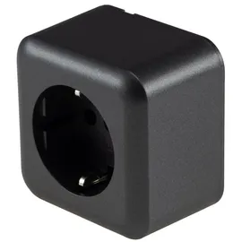 ChiliTec Schuko-Steckdose Aufputz Grau 1 St.