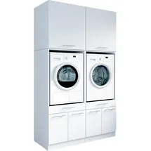laundreezy Mehrzweckschrank-Set 135 x 238 x 68 cm Weiß