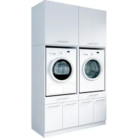 laundreezy Mehrzweckschrank-Set 135 x 238 x 68 cm Weiß