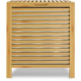 CASARIA Wäschekorb Bambus 2er-Set 62L Wäschesack herausnehmbar