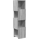 MOBCANT Modern Eckschrank & Aufbewahrungsschränke Graues Sonoma Holzwerkstoff Schließfächer mit Stauraum Spind Schrank für Keller Badezimmer Küche Abstellraum (25,5 x 25 x 102 cm)
