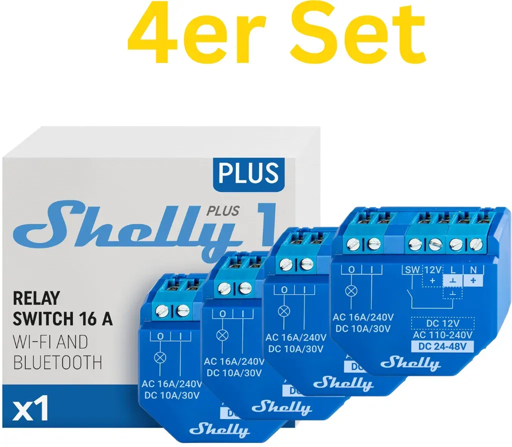 Preisvergleich Produktbild Shelly Plus 1 4er Set