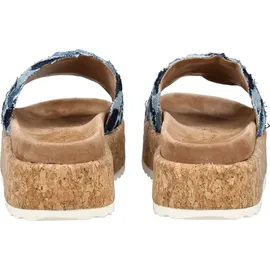 LAZAMANI Pantoletten Leder - Blau 36