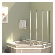 vidaXL Duschabtrennung 120x140 cm Hartglas Transparent
