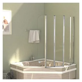 vidaXL Duschabtrennung 120x140 cm Hartglas Transparent