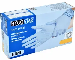 HYGOSTAR® Nitrilhandschuhe Safe Light, puderfrei, blau 2700 , 1 Packung = 100 Stück, Größe XL