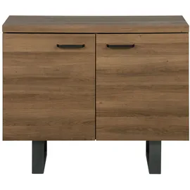 Beliani Schrank Timber Dunkelbraun