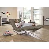 W.Schillig Relaxliege daily dreams Leder 95 x 85 x 169 cm Braun mit Kissen