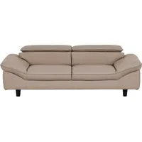 Home Affaire 3-Sitzer HOME AFFAIRE "Pilot", beige (sand), B:218cm T:108cm, Sofas, Big-Sofa mit Kopfteilverstellung