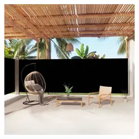 vidaXL Seitenmarkise Ausziehbar Schwarz 200x1000 cm