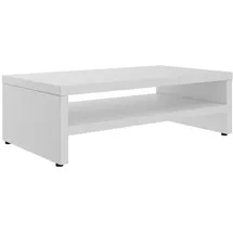 CARO-Möbel Monitorständer SUBIDA Bildschirmaufsatz 42x13x23 cm Weiß