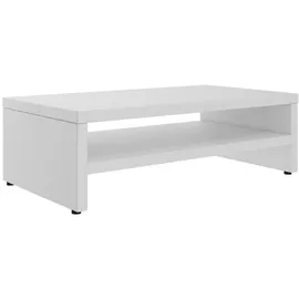 CARO-Möbel Monitorständer SUBIDA Bildschirmaufsatz 42x13x23 cm Weiß