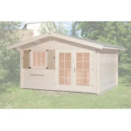 Weka Fensterladen 2-seitig für Fenster 91 x 91 cm Natur