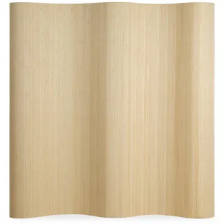 Homestyle4u Paravent Raumteiler in Hellbraun 250x200 cm 303