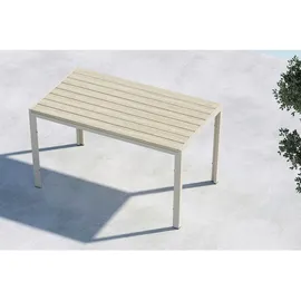 venture home Gartentisch 140 x 80 x 74 cm Beige