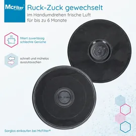 McFilter Ø 2x Aktivkohlefilter Ø 230mm für Dunstabzugshaube als Alternative für DHZ2701/01 | geeignet für Bosch, Siemens, AEG, Whi...