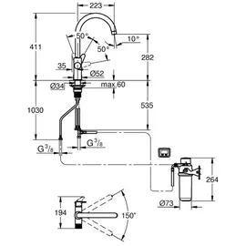 Grohe Blue Pure Einhebelmischer Chrom
