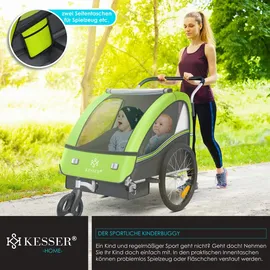 Kesser Kinderfahrradanhänger Sport-RX 2 in 1 hellgrün