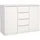 Home Affaire Kommode HOME AFFAIRE "Naia, Sideboard, 4 Schubladen, 2 Türen, Aufbewahrung, grifflose Front", weiß (matt weiß), B:120,8cm H:90,7cm T:50cm, Holzwerkstoff, Sideboards, Kommode, Mit Einlegeböden, modern, skandinavisches Design, in mehrere Farben