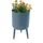 DanDiBo Ambiente Blumentopf mit Füßen 17 x 17 x 10 cm Grau