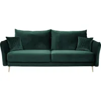 Mid.you Schlafsofa, Grün, Textil, 2-Sitzer, Füllung: Faserbällchen, Schaumstoffflocken,Faserbällchen, Schaumstoffflocken, 235x96x104 cm, Made in EU, Oeko-Tex® Standard 100, Schlafen auf Sitzhöhe, Rücken echt, Wohnzimmer, Sofas & Couches, Schlafsofas, Schlafsofas mit Bettkasten