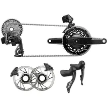 Sram Force E-tap Axs E1 2x Hidro Flat Mount Cl Fahrradkomponentengruppe - Black - 36t