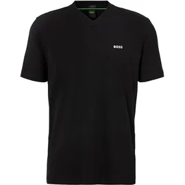 Boss Green V 10256064 Kurzarm-T-Shirt Mit V-ausschnitt Black M