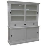 Casa Padrino Buffet Shabby Chic Landhaus Stil Schrank Buffetschrank 160cm Weiß - Schrank Esszimmer