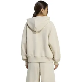 adidas Damen Soft Lux Zip Hoodie Jacke (Größe L, beige)
