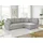 s-style möbel ECKSOFA Alma Hellgrau Cord - Ottomane rechts