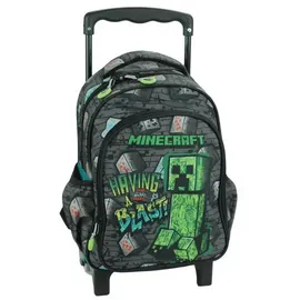 Minecraft Metro Art rollender Kindergarten-Rucksack, Tasche 30 cm