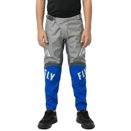 FLY RACING F-16 Textilhose Kinder - Grau/Blau / 22