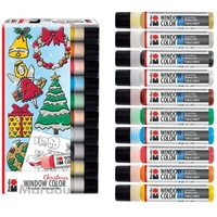 Marabu Window Color-Set \"X-Mas\", 10 x 25 ml