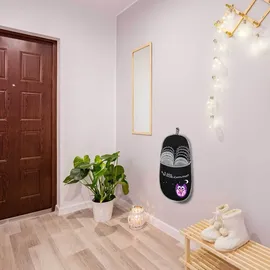 Onvaya ONVAYA® ABS Gästepantoffel | Eule | schwarz | 6er Set | Antirutsch Sohle | Hausschuhe | Filzpantoffel | 36-45 | verschiedene Farben | - Schwarz