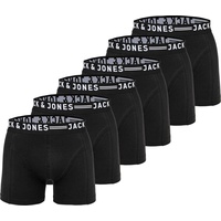 Jack & Jones, Herren, Unterhosen, Boxershort Casual Stretch, Schwarz, (XL, 6er Pack)