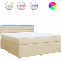 vidaXL Boxspringbett 180 x 200 cm Creme